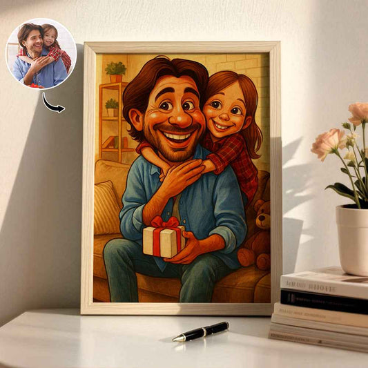 Caricature Portraits Photo Frame Gift - Personalised Funny Portrait Art