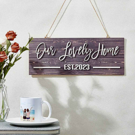 Personalized Name Custom Wood Sign Plaque - Unique Gift for Home Decoration