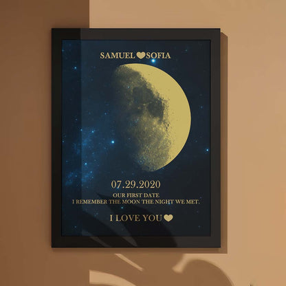 Personalised Moon Phase Photo Frame | Unique Birthday & Anniversary Gift