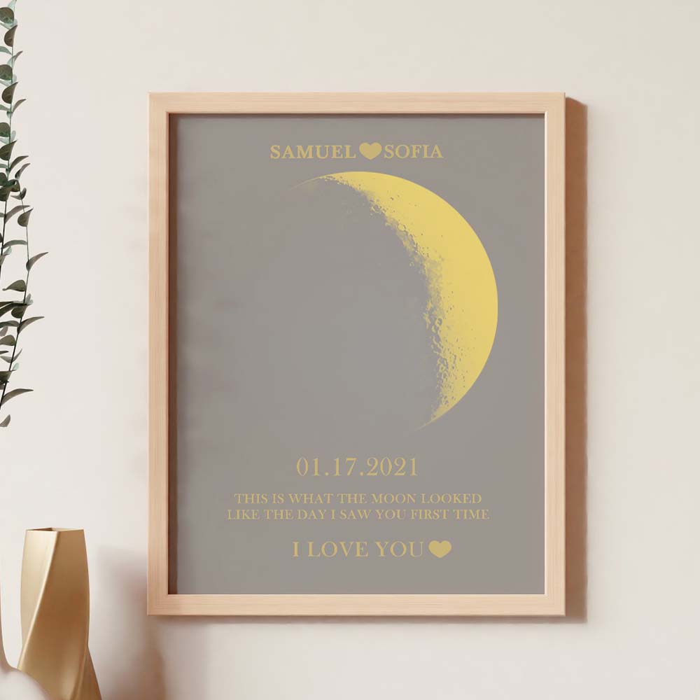 Personalised Moon Phase Photo Frame | Unique Birthday & Anniversary Gift