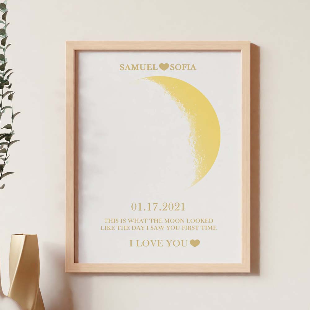 Personalised Moon Phase Photo Frame | Unique Birthday & Anniversary Gift