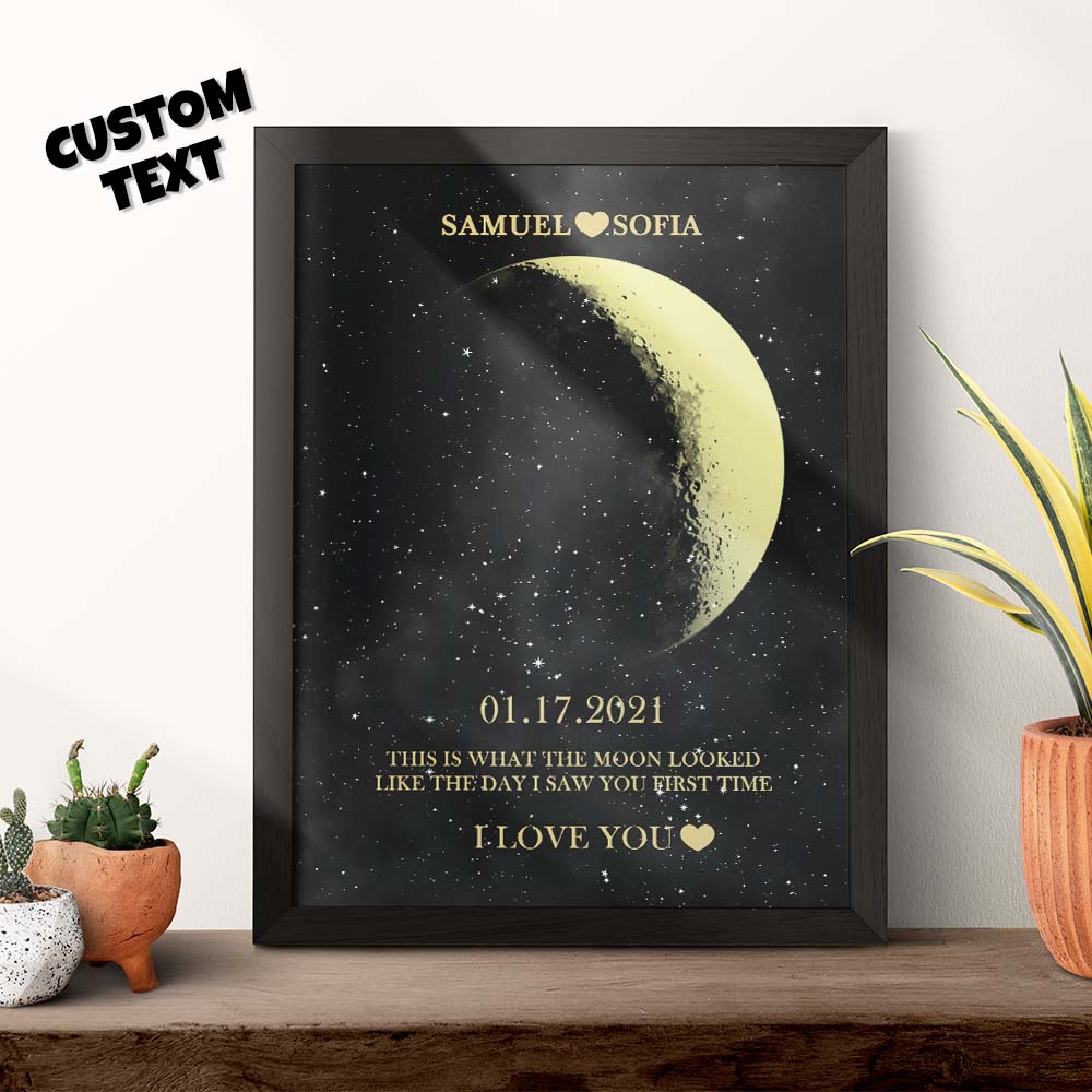 Personalised Moon Phase Photo Frame | Unique Birthday & Anniversary Gift