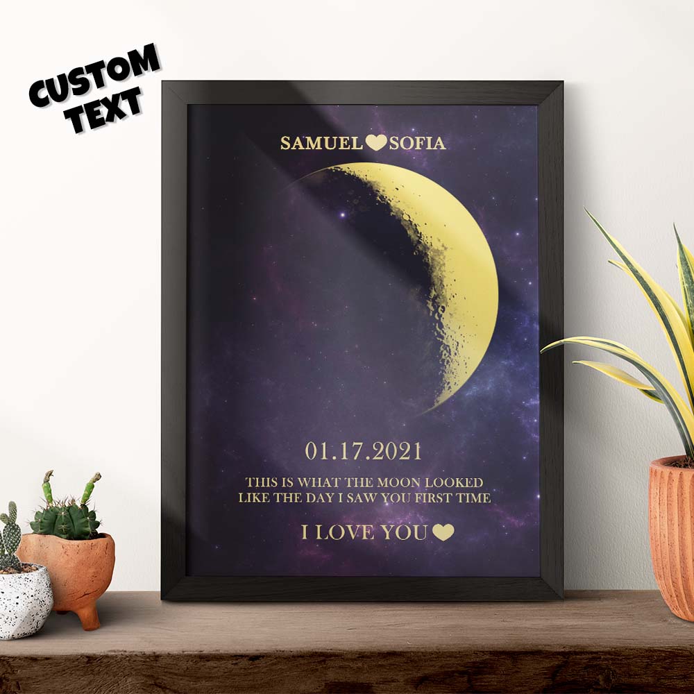 Personalised Moon Phase Photo Frame | Unique Birthday & Anniversary Gift