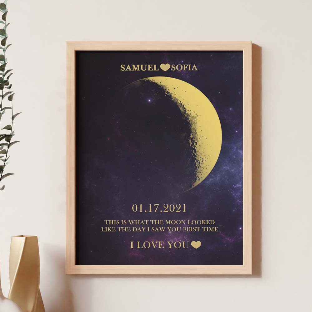 Personalised Moon Phase Photo Frame | Unique Birthday & Anniversary Gift