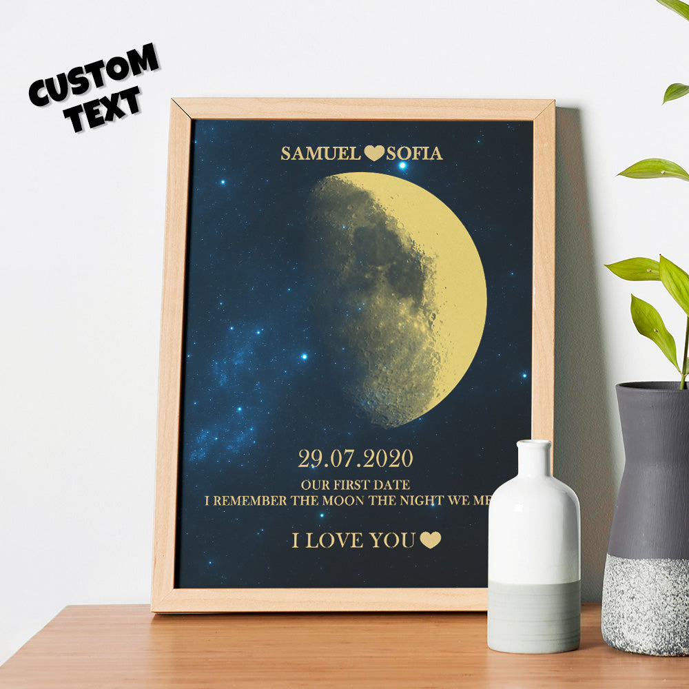 Personalised Moon Phase Photo Frame | Unique Birthday & Anniversary Gift