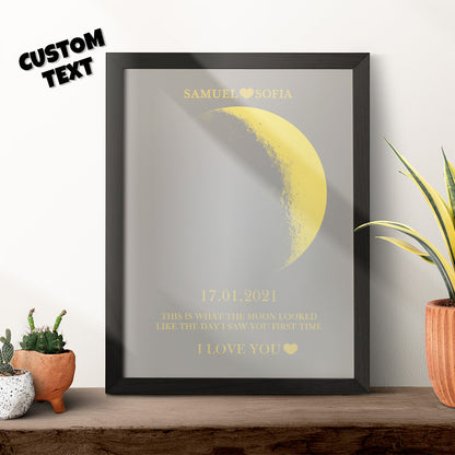 Personalised Moon Phase Photo Frame | Unique Birthday & Anniversary Gift