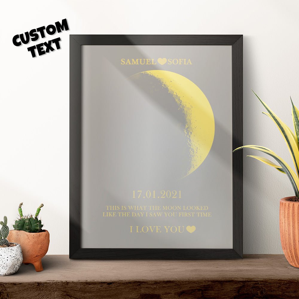 Personalised Moon Phase Photo Frame | Unique Birthday & Anniversary Gift