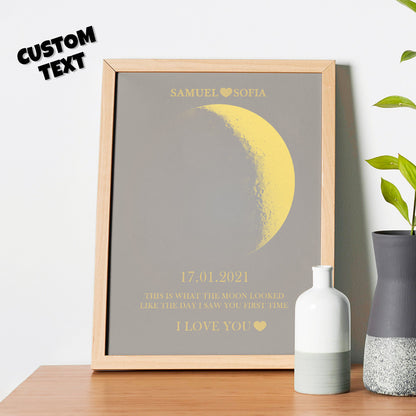 Personalised Moon Phase Photo Frame | Unique Birthday & Anniversary Gift