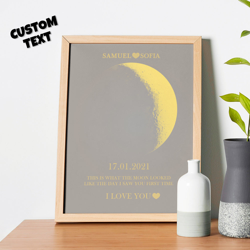 Personalised Moon Phase Photo Frame | Unique Birthday & Anniversary Gift