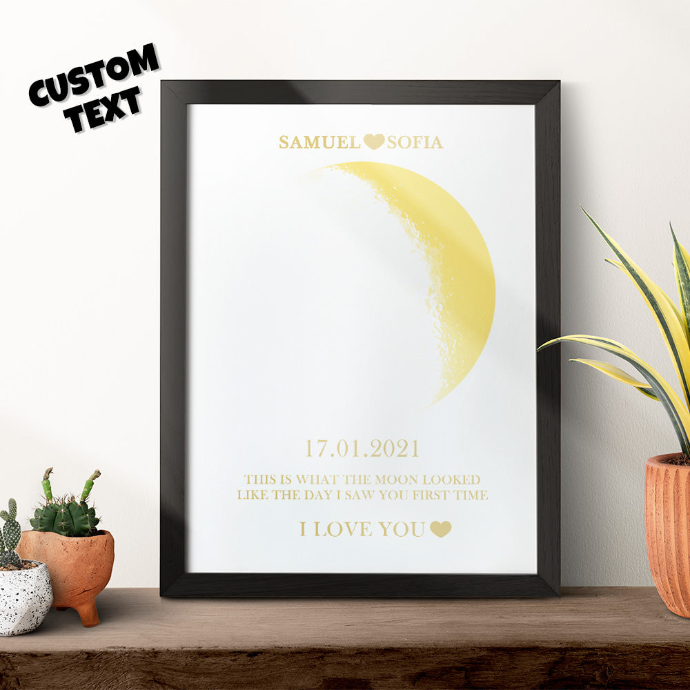 Personalised Moon Phase Photo Frame | Unique Birthday & Anniversary Gift