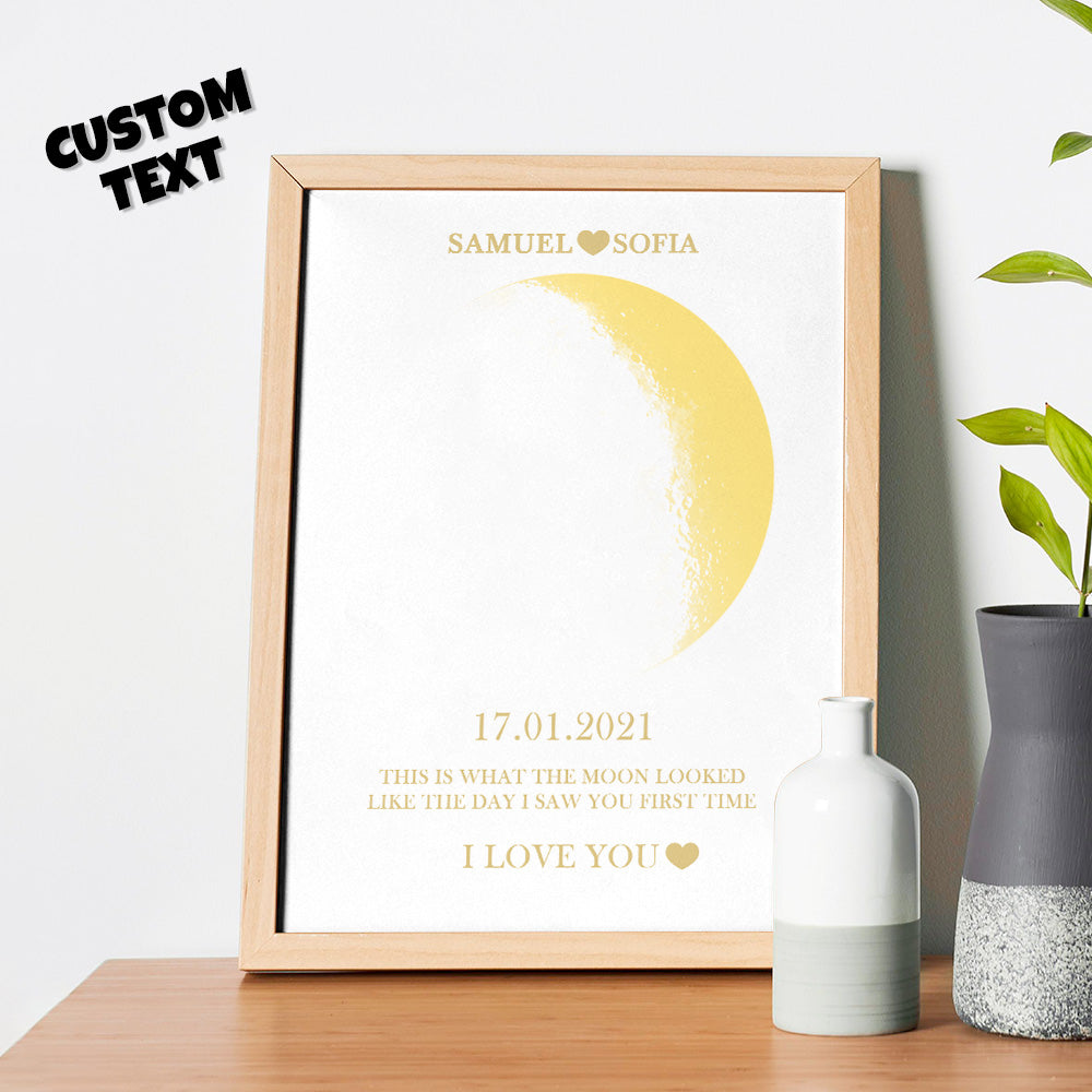Personalised Moon Phase Photo Frame | Unique Birthday & Anniversary Gift