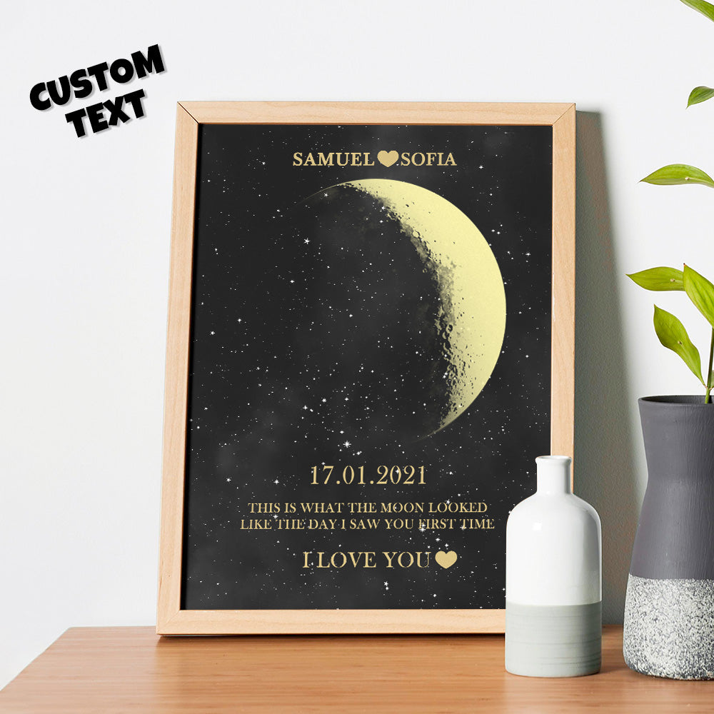 Personalised Moon Phase Photo Frame | Unique Birthday & Anniversary Gift