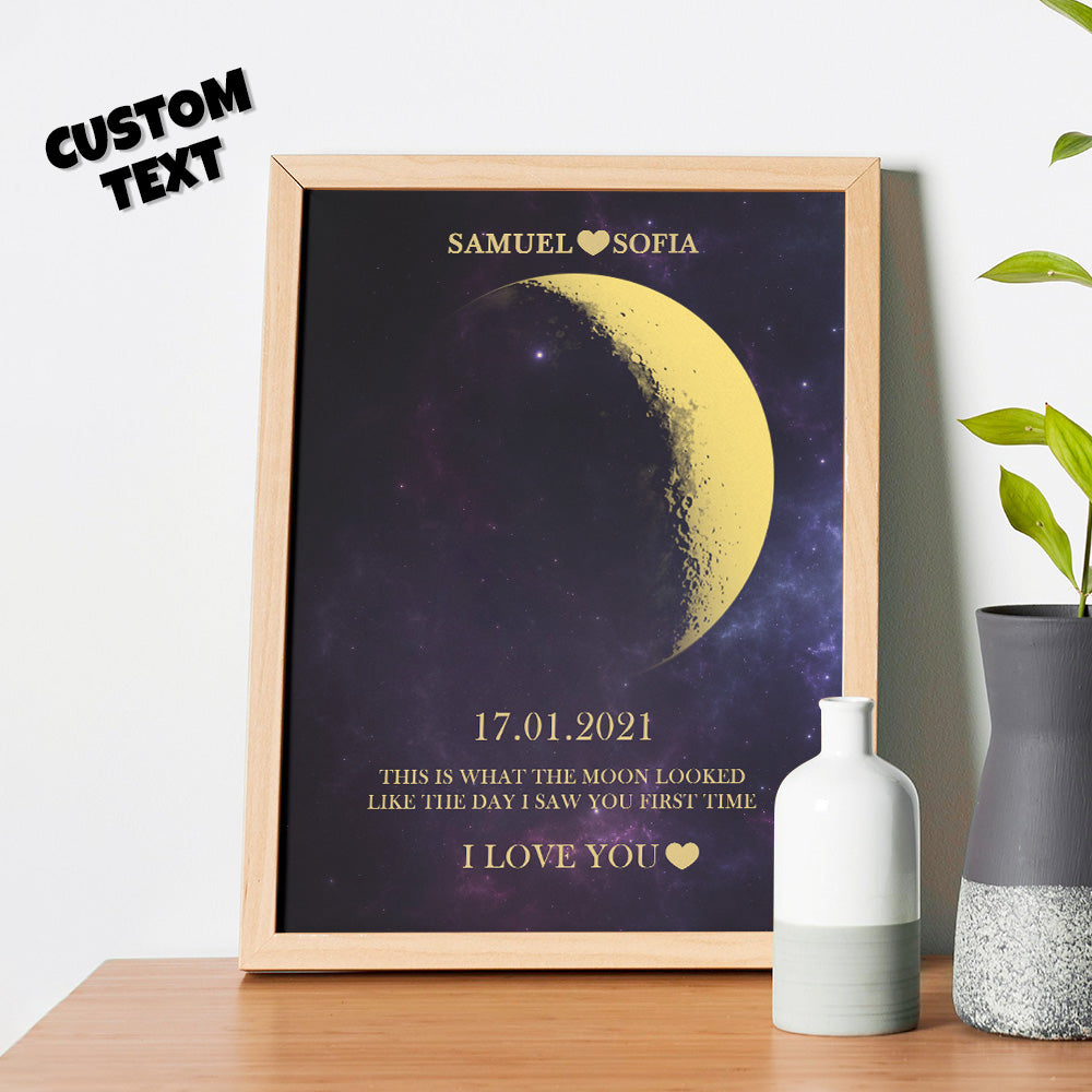 Personalised Moon Phase Photo Frame | Unique Birthday & Anniversary Gift