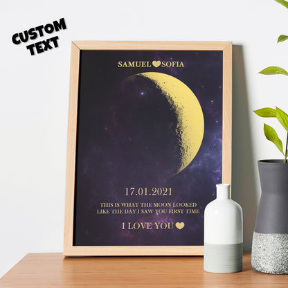 Personalised Moon Phase Photo Frame | Unique Birthday & Anniversary Gift