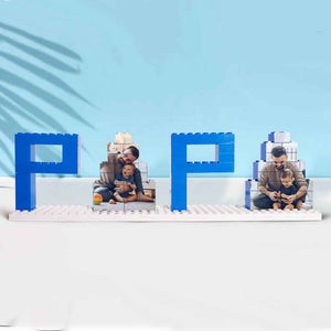 Personalized DAD and PAPA Photo Building Brick Puzzles Photo Block Father's Day Gifts