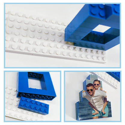 Personalised Dad and Papa photo block front view — vivid long-lasting UV digital print