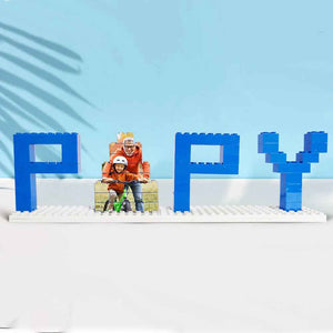 Personalized DAD and PAPA Photo Building Brick Puzzles Photo Block Father's Day Gifts
