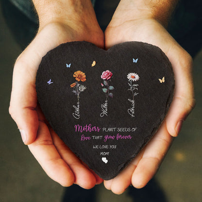 Personalised Birth Flower Garden Stone | Custom Mother's Day Gift UK