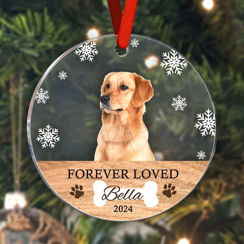 Personalized Memorial Dog Ornament Christmas Photo Ornament Christmas Gift for Pet Lovers