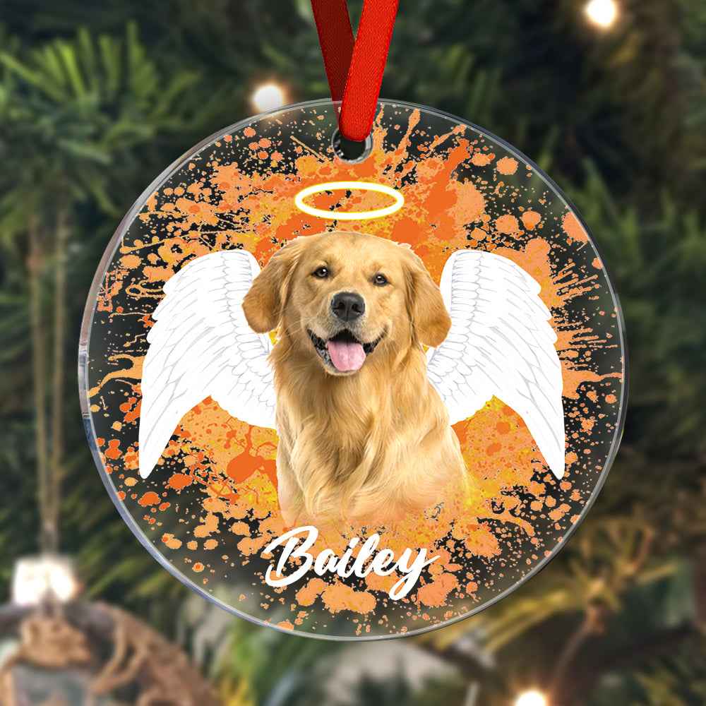 Personalized Pet Memorial Photo Ornament Christmas Tree Decoration Gift for Pet Lovers