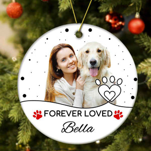 Personalized Pet Photo Ornament with Name Pet Loss Ornament Christmas Gift for Pet Owners