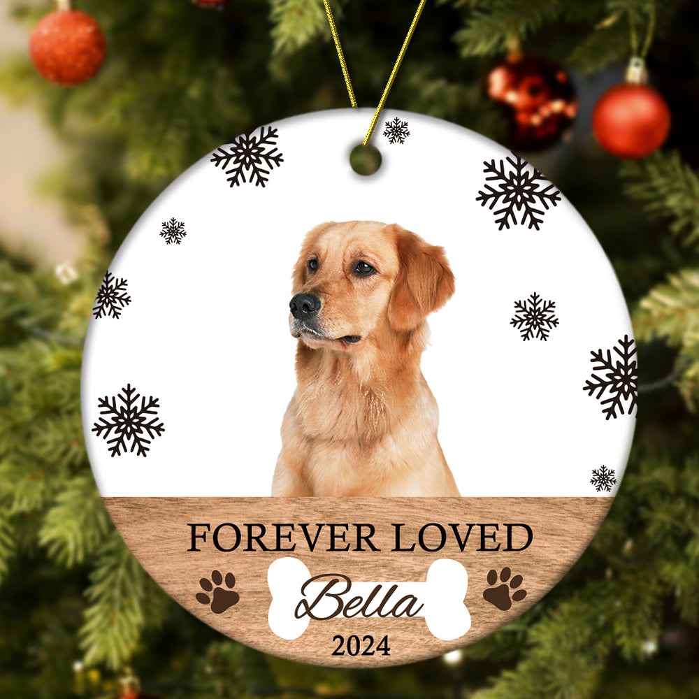 Personalized Memorial Dog Ornament Christmas Photo Ornament Christmas Gift for Pet Lovers