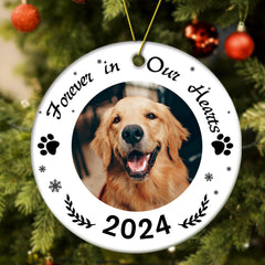 Personalised Pet Memorial Christmas Ornament - Custom Photo Keepsake Gift