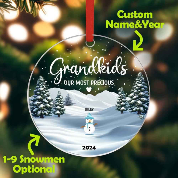 Personalized Snowman Ornament with Name Christmas Family Ornament for Christmas Gifts
