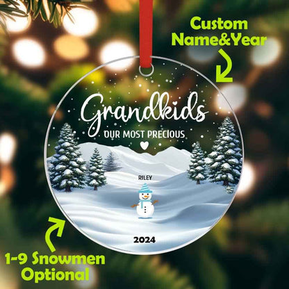Personalized Snowman Ornament with Name Christmas Family Ornament for Christmas Gifts