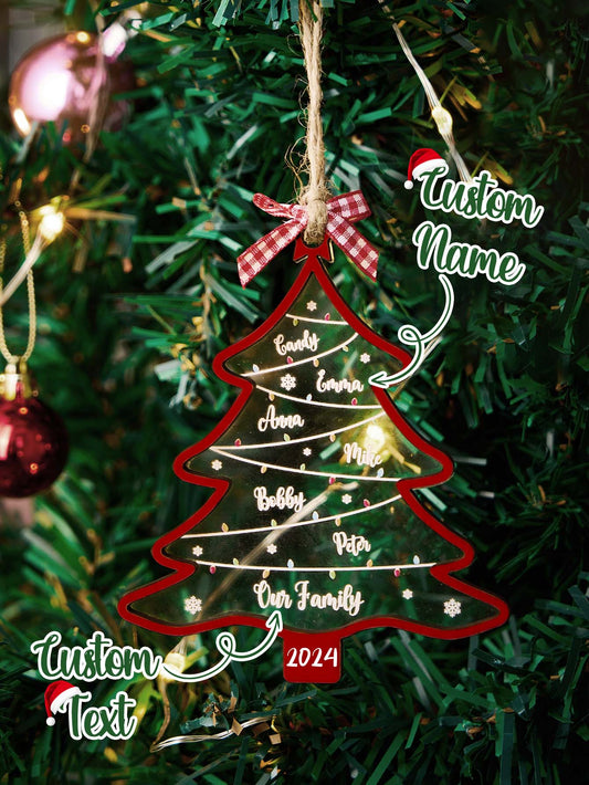 Personalised Family Name Christmas Tree Ornament - Custom Gift