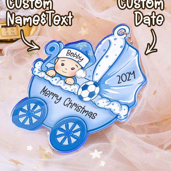 Personalized Baby's First Christmas Ornament Baby Carriage Ornament Gift for Baby