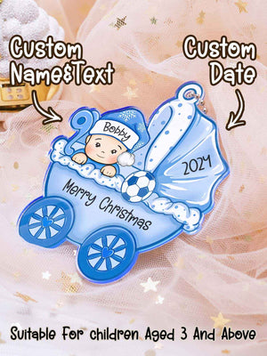 Personalized Baby's First Christmas Ornament Baby Carriage Ornament Gift for Baby