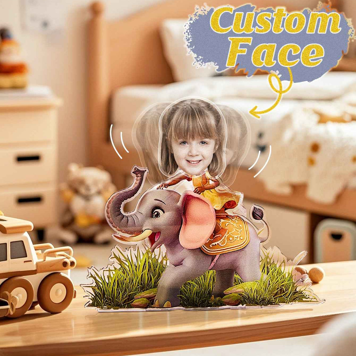 Personalized Face Kids and Animal Shaking Head Standee Gift for Kids