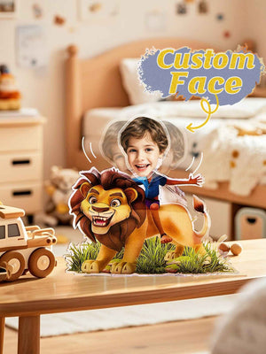 Personalized Face Kids and Animal Shaking Head Standee Gift for Kids