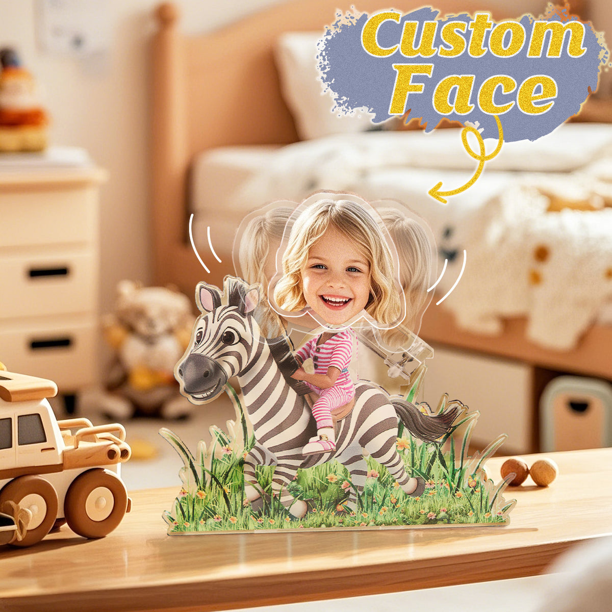 Personalised Face Kids & Animal Shaking Head Standee - Fun Acrylic Photo Gift