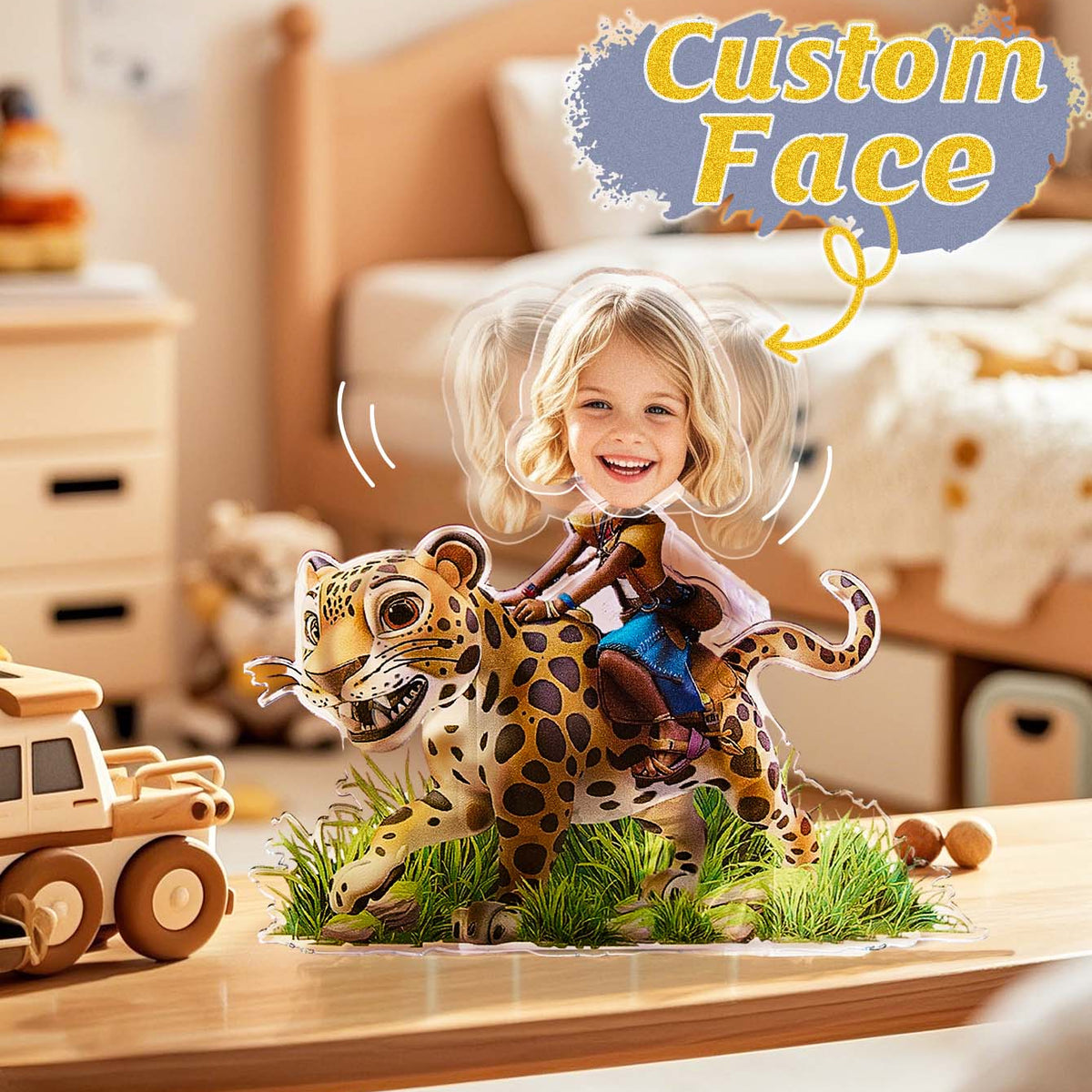Personalised Face Kids & Animal Shaking Head Standee - Fun Acrylic Photo Gift