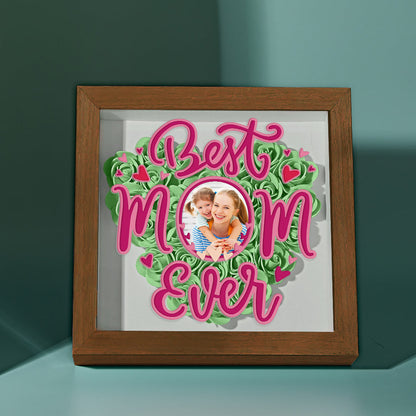 Personalised Flower Photo Shadow Box - Unique Mother's Day Gift UK