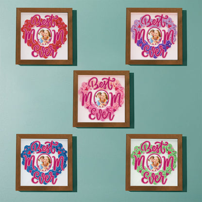 Personalised Flower Photo Shadow Box - Unique Mother's Day Gift UK