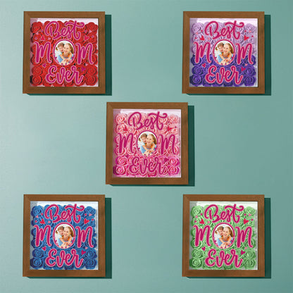 Personalised Flower Photo Shadow Box - Unique Mother's Day Gift UK