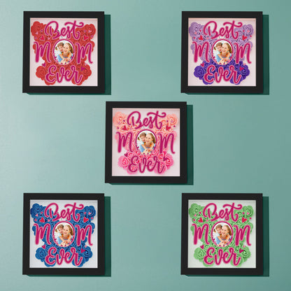 Personalised Flower Photo Shadow Box - Unique Mother's Day Gift UK