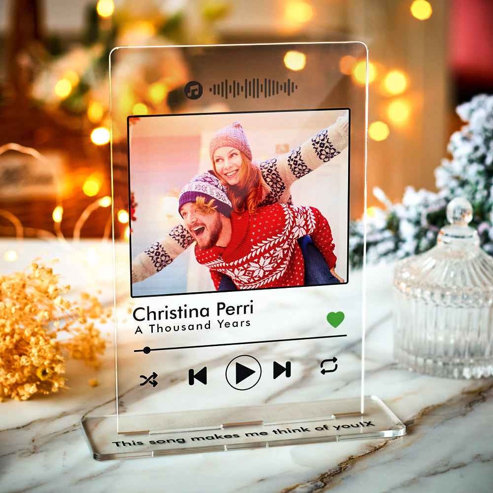 Scannable Custom Ornament Code Photo Engraved Music Gifts