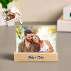 Custom Photo Acrylic Wooden Base Decor Gift for Her
