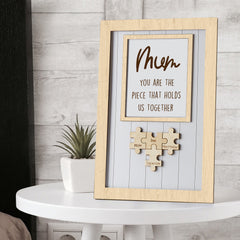 Personalised Mother's Day Custom Name Wooden Photo Puzzle Frame | Unique Keepsake Gift