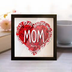Personalized Flower Keepsake For Mom Custom Name Gift Idea for Mother's Day