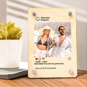 Custom Wooden Instagram Plaque Personalized Printed Gift for Lover