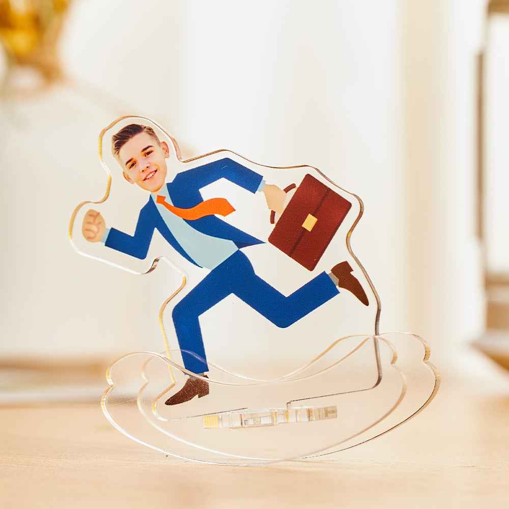 Personalized Photo Tumbler Custom Businessman Acrylic Desktop Decoration