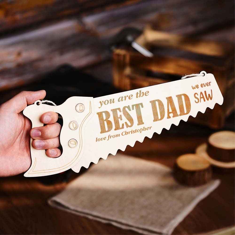 Custom Engraved Pendant Saw Creative Gifts for Best Dad