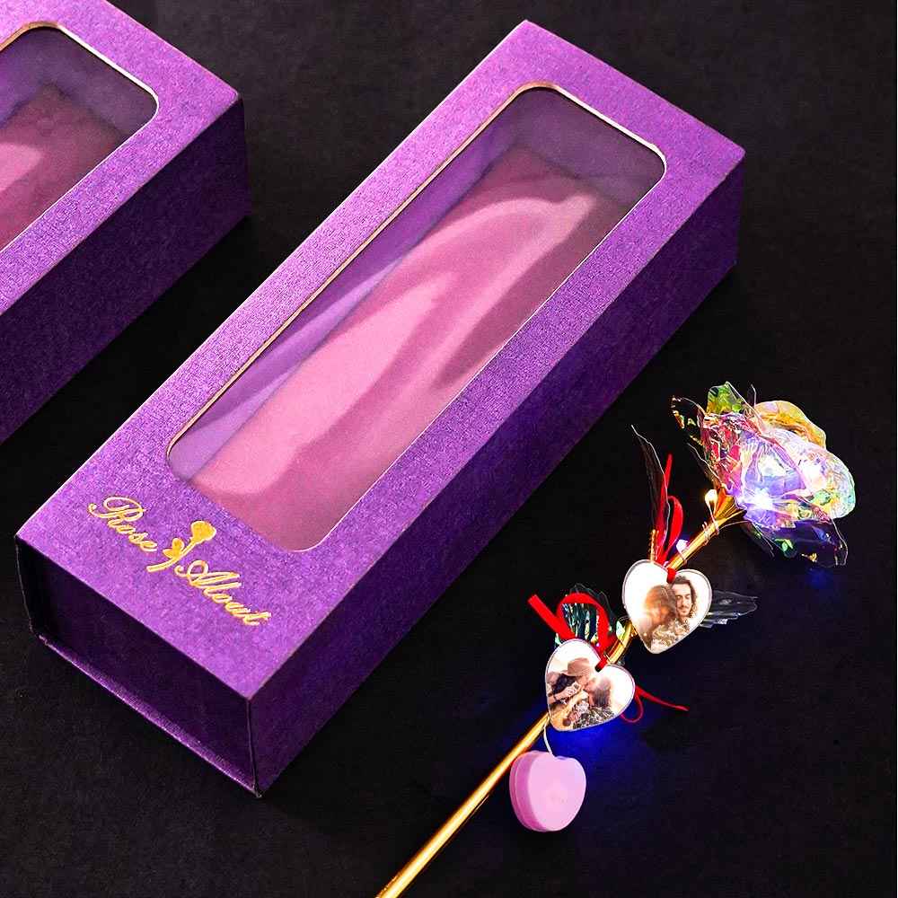 Custom Photo Rose Flower Artifical Galaxy Rose Creative Gift for Women