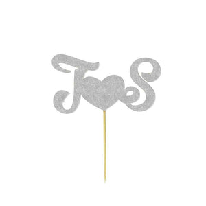 Personalized Text Wedding Cake Birthday Cake Topper - Custom Name Decoration