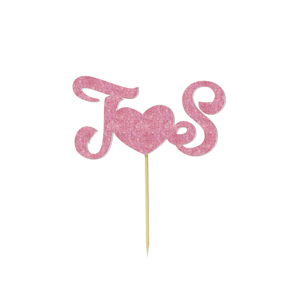 Personalised Text Wedding Cake Birthday Cake Topper - Custom Name Decoration
